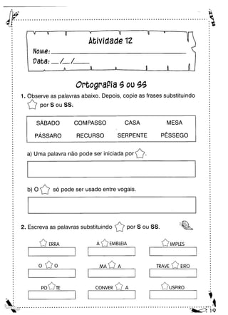 Oficina para casa 3º ano