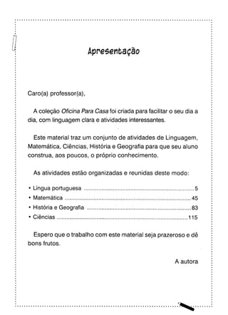 Oficina para casa 3º ano
