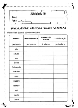 Oficina para casa 3º ano