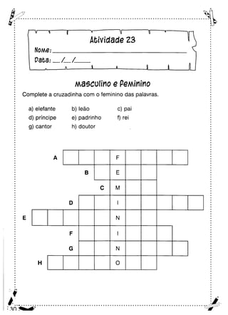 Oficina para casa 3º ano