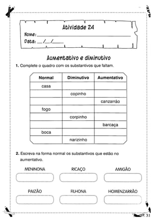 Oficina para casa 3º ano