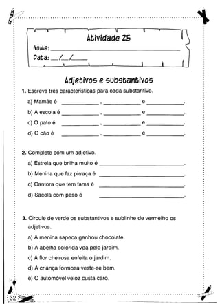 Oficina para casa 3º ano