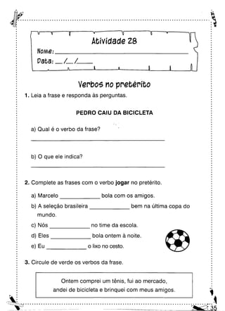 Oficina para casa 3º ano