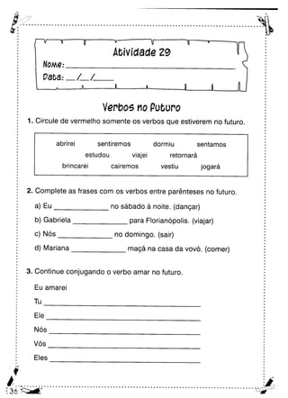 Oficina para casa 3º ano