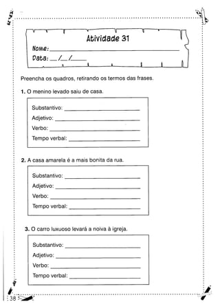 Oficina para casa 3º ano