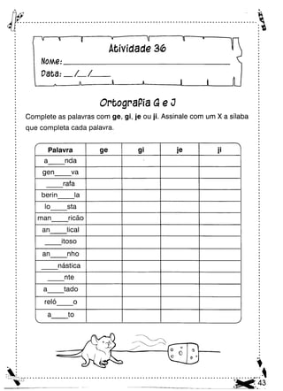 Oficina para casa 3º ano