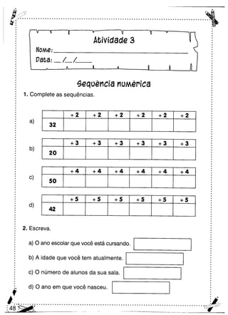 Oficina para casa 3º ano