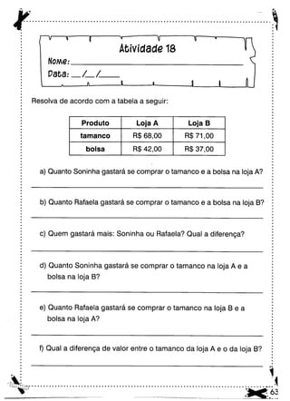 Oficina para casa 3º ano