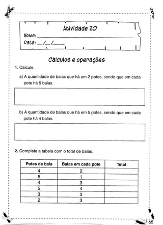 Oficina para casa 3º ano