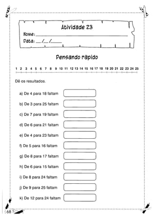 Oficina para casa 3º ano