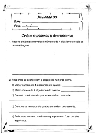 Oficina para casa 3º ano