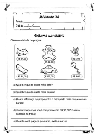 Oficina para casa 3º ano