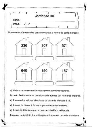 Oficina para casa 3º ano