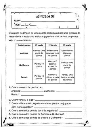 Oficina para casa 3º ano