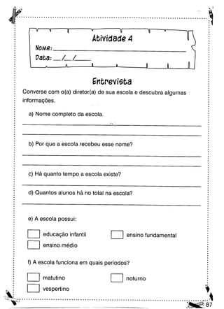 Oficina para casa 3º ano