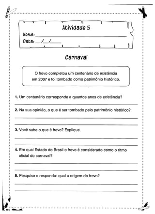 Oficina para casa 3º ano