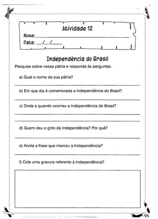 Oficina para casa 3º ano