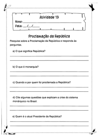 Oficina para casa 3º ano