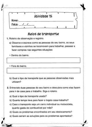 Oficina para casa 3º ano