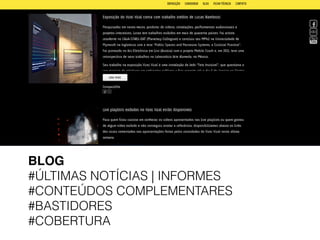 BLOG!
#ÚLTIMAS NOTÍCIAS | INFORMES
#CONTEÚDOS COMPLEMENTARES
#BASTIDORES
#COBERTURA
 