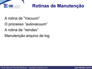 Iniciando/Parando o Servidor PostgreSQL 