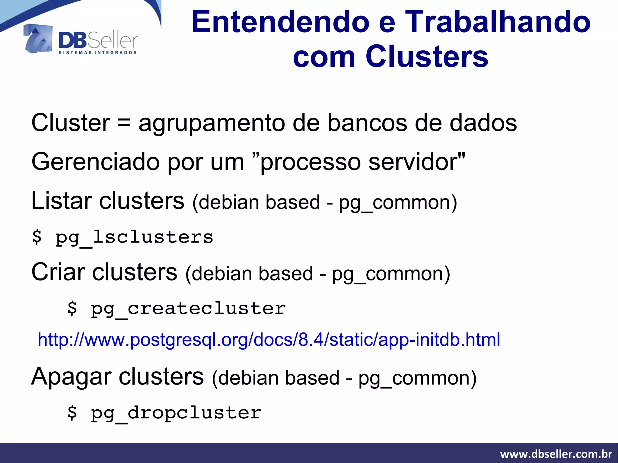 Manipulando Bancos de Dados 