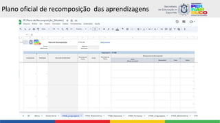 Plano oficial de recomposição das aprendizagens
 