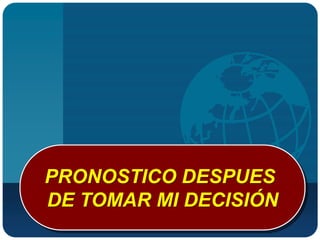 PRONOSTICO DESPUES
DE TOMAR MI DECISIÓN
 