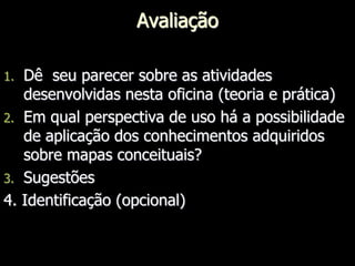 ExemplosÓtimas explicações e definições sobre como elaborar um mapa conceitual utilizando o Free Mind, utilizando conceitos das Ciências Biológicas, em espanhol. Tema: o sistema glandular, autoria de Maritzia Mendes.Vídeo 2