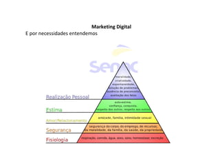 Marketing Digital
E por necessidades entendemos
 