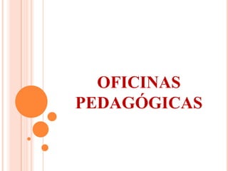 OFICINAS
PEDAGÓGICAS
 