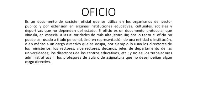 Oficio