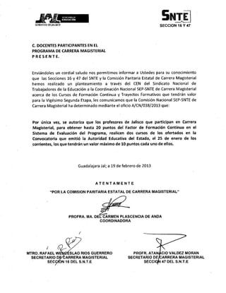 Oficio acuerdo formacion continua 2013
