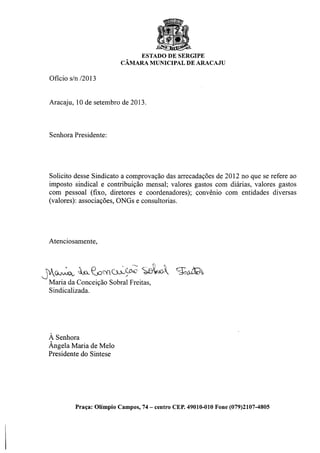 Agamenon Sobral confirma que a irmã que assinou documento com papel timbrado da Câmara de Vereadores de Aracaju não é funcionária da instituição