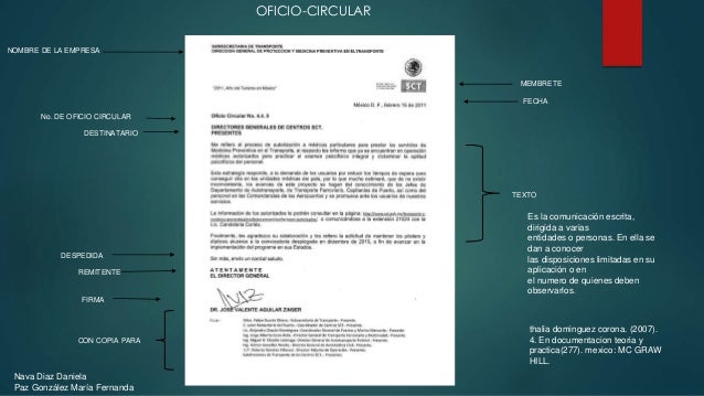 Oficio circular