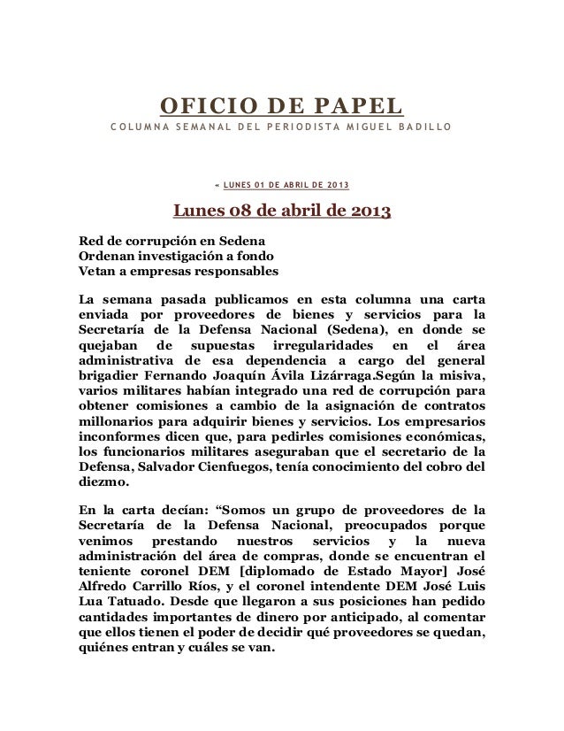 Oficio de papel