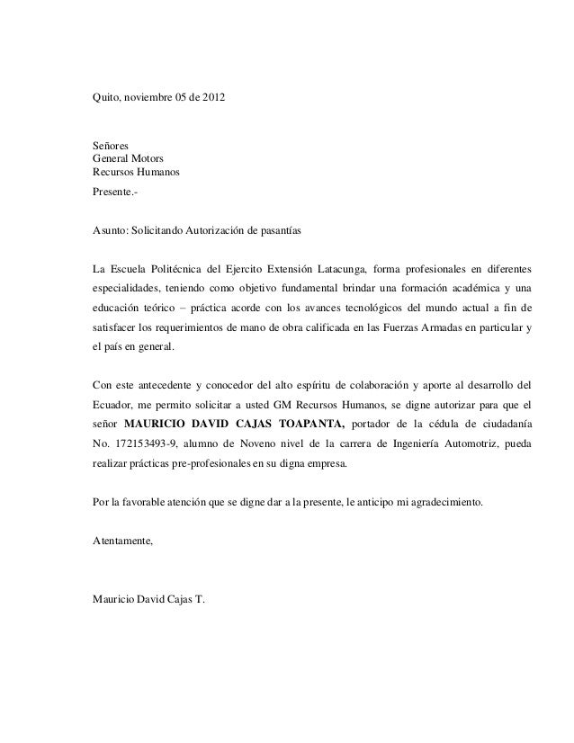 Oficio pasantías