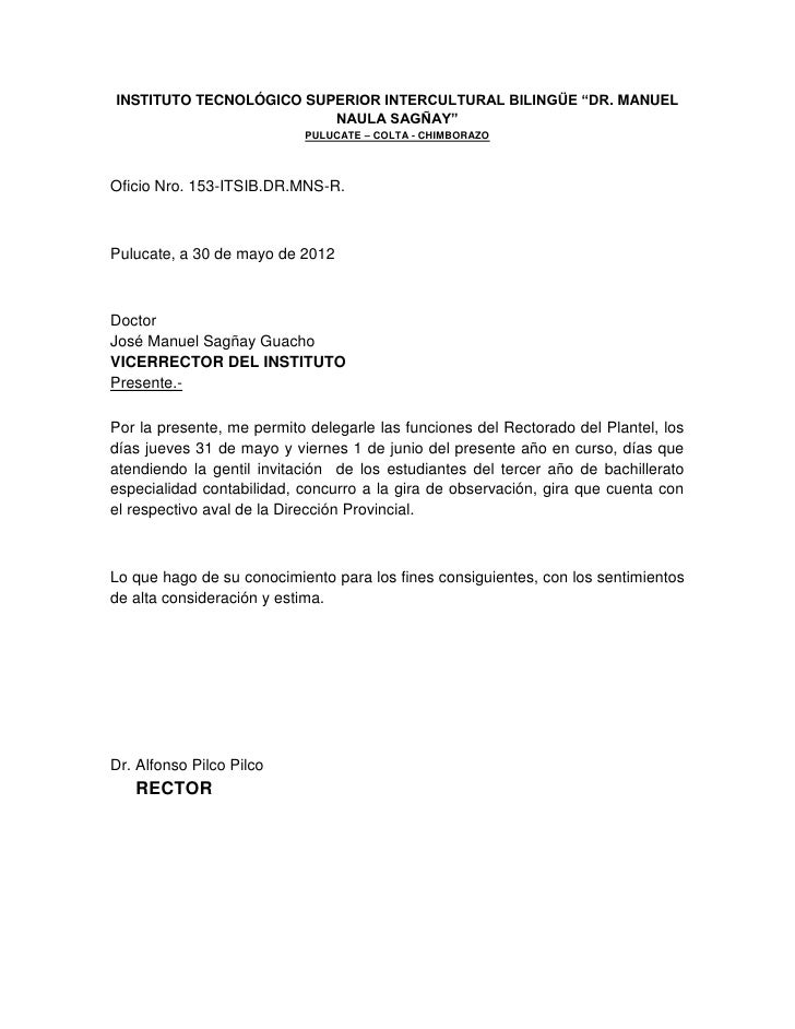 Oficios invitaciones