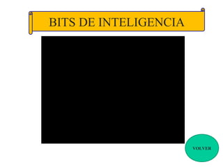 BITS DE INTELIGENCIA




                       VOLVER
 