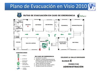 Plano de Evacuación en Visio 2010
 