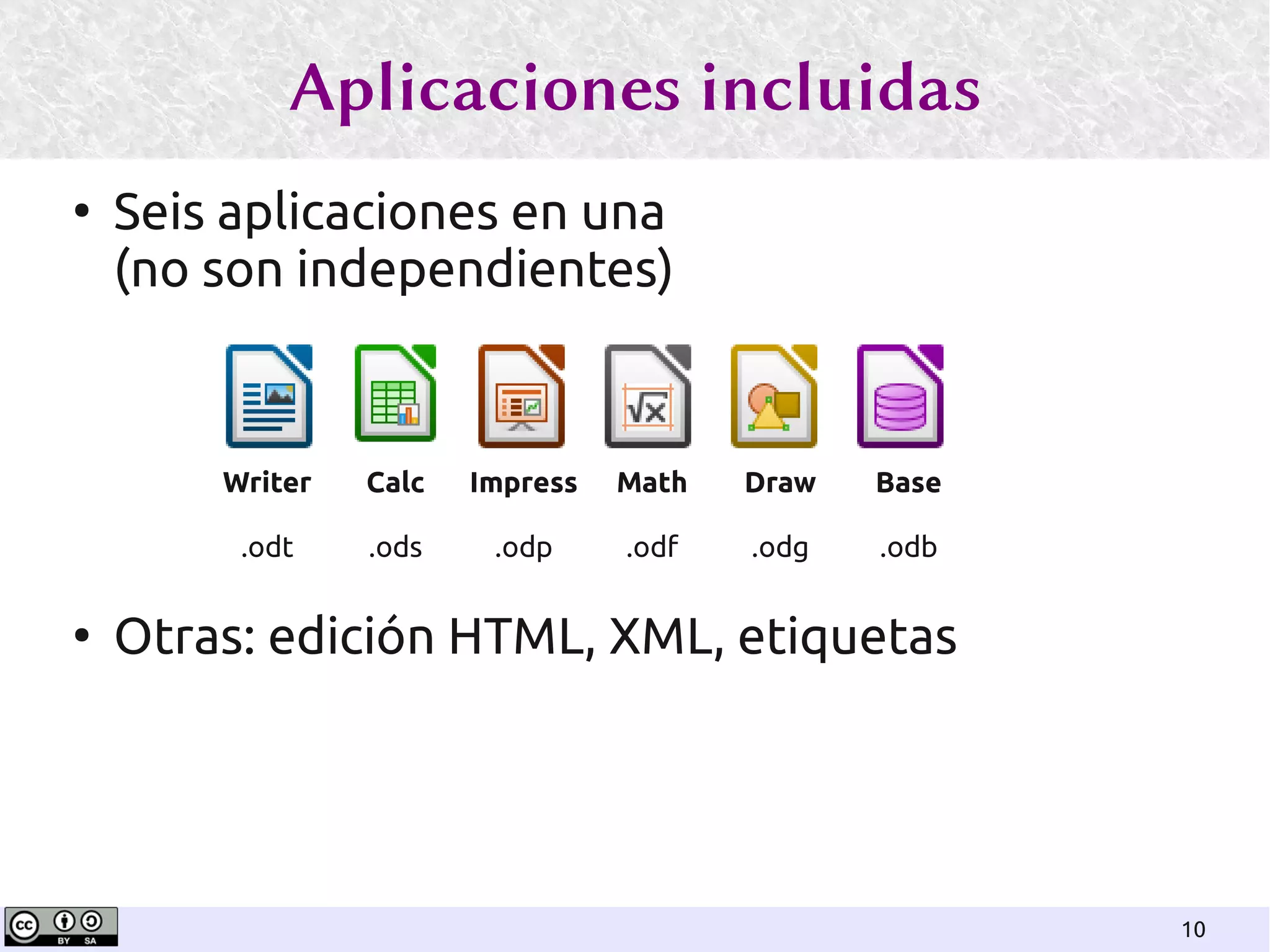 Ofimatica con Libreoffice