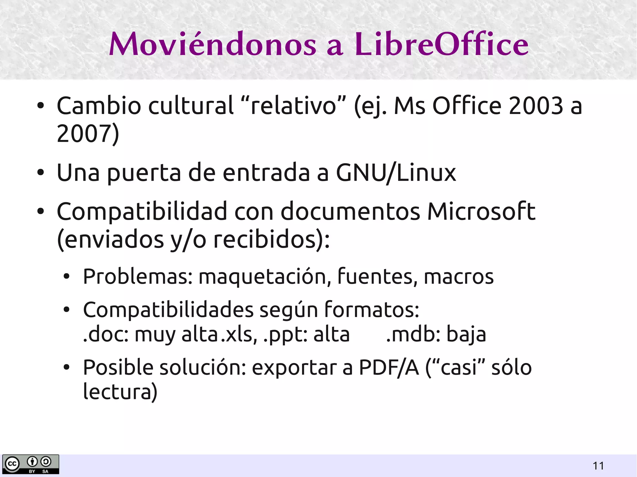 Ofimatica con Libreoffice