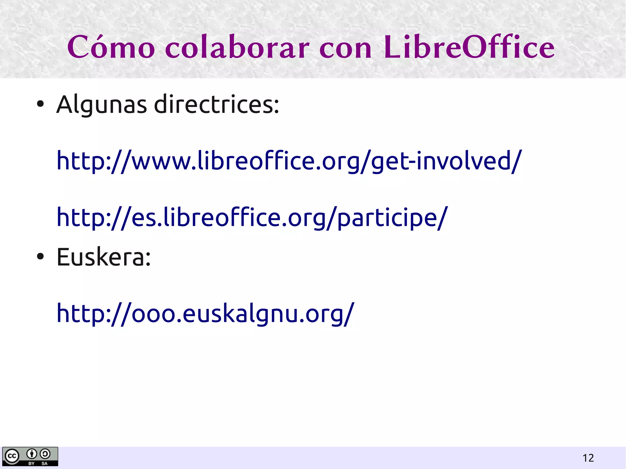Ofimatica con Libreoffice