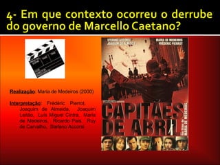 Realização: Maria de Medeiros (2000)

Interpretação: Frédéric Pierrot,
     Joaquim de Almeida, Joaquim
     Leitão, Luís Miguel Cintra, Maria
     de Medeiros, Ricardo Pais, Ruy
     de Carvalho, Stefano Accorsi
 