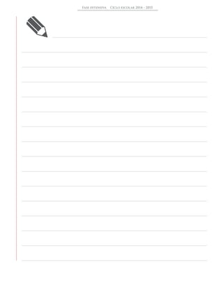 Fase intensiva Ciclo escolar 2014 - 2015
 