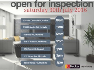 Open for inspection July 30th 2016 - Michael Kalinovski
