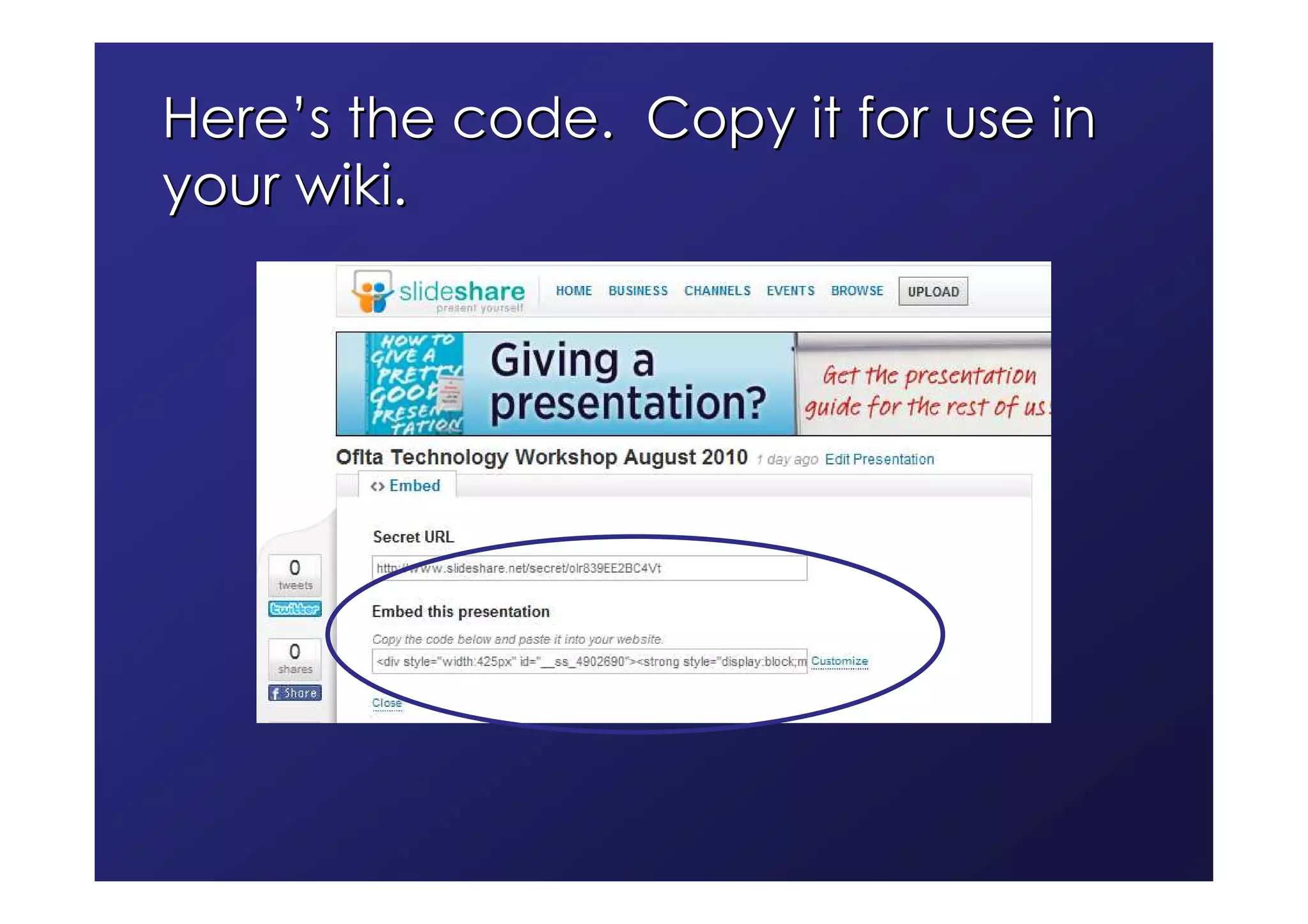 Here’s the code. Copy it for use in
your wiki.
 