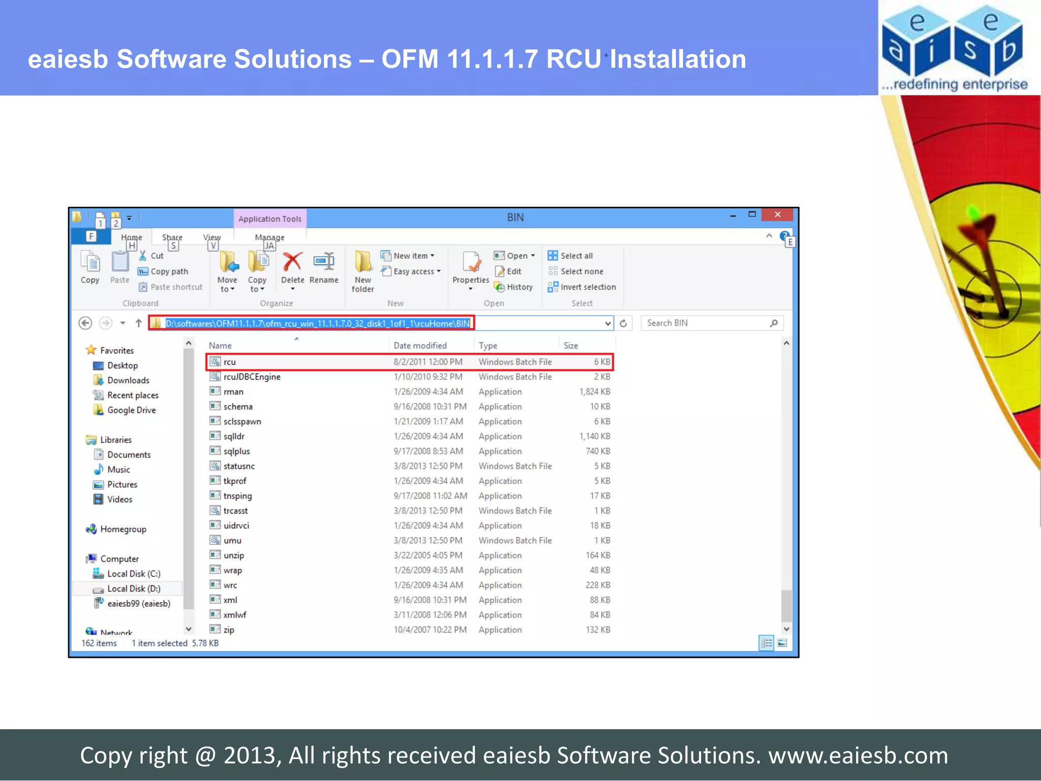 eaiesb Software Solutions – OFM 11.1.1.7 RCU Installation




    Copy right @ 2013, All rights received eaiesb Software Solutions. www.eaiesb.com
 