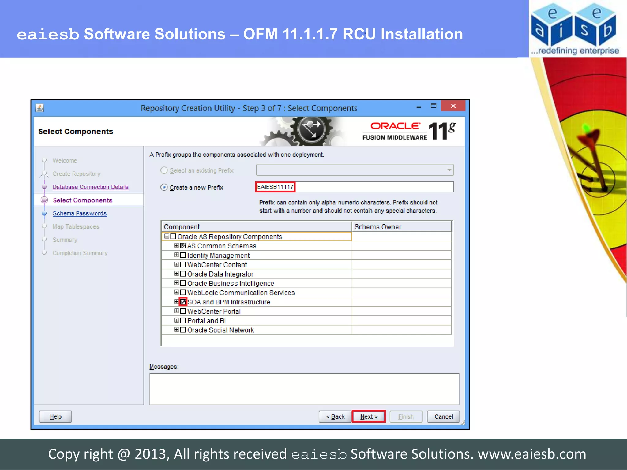 eaiesb Software Solutions – OFM 11.1.1.7 RCU Installation




    Copy right @ 2013, All rights received eaiesb Software Solutions. www.eaiesb.com
 