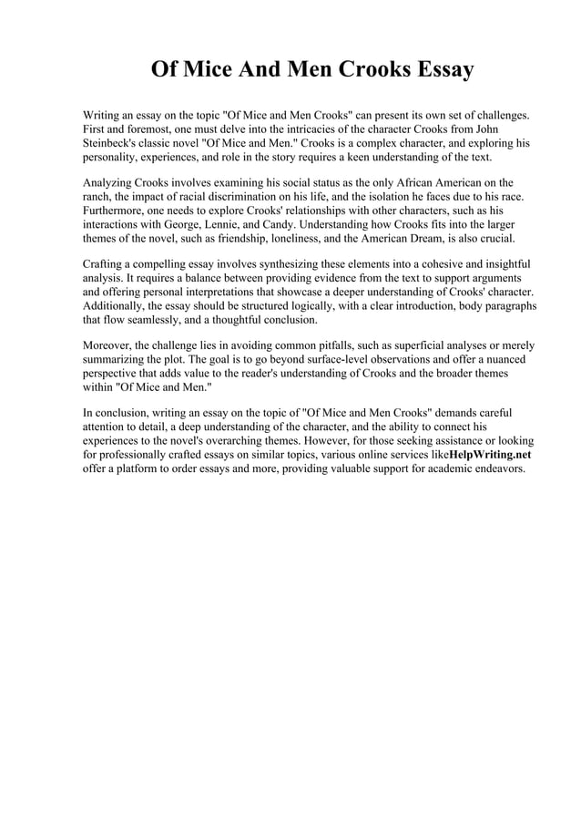 Of Mice And Men Crooks Essay.pdf